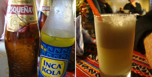Cusqueña, Inca Kola e Pisco Sour