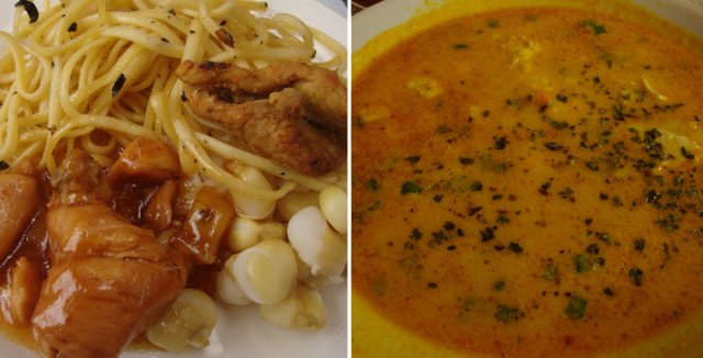 Culinária peruana: frango e sopa de quinua